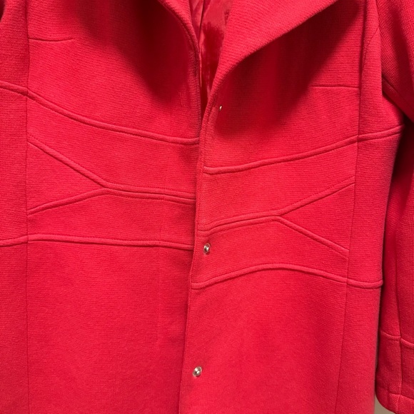 INC International Concepts Red Trench Coat - Picture 2 of 8